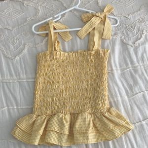 Yellow Smocked Top | Size YM | GLG